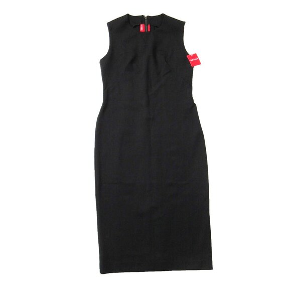 NWT Spanx 20380R The Perfect Sheath in Classic Black Ponte Sleeveless Dress L - Picture 1 of 5